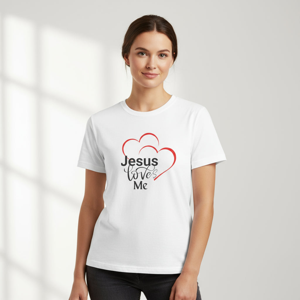 Heartfelt Christian Tee, Jesus Loves Me Shirt, Religious Gift, Faith-Based Apparel, Unisex T-Shirt, Spiritual Wear