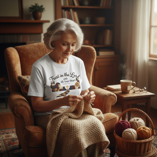 Trust in the Lord T-Shirt — "Trust in the Lord with All Your Heart" Christian Faith Tee