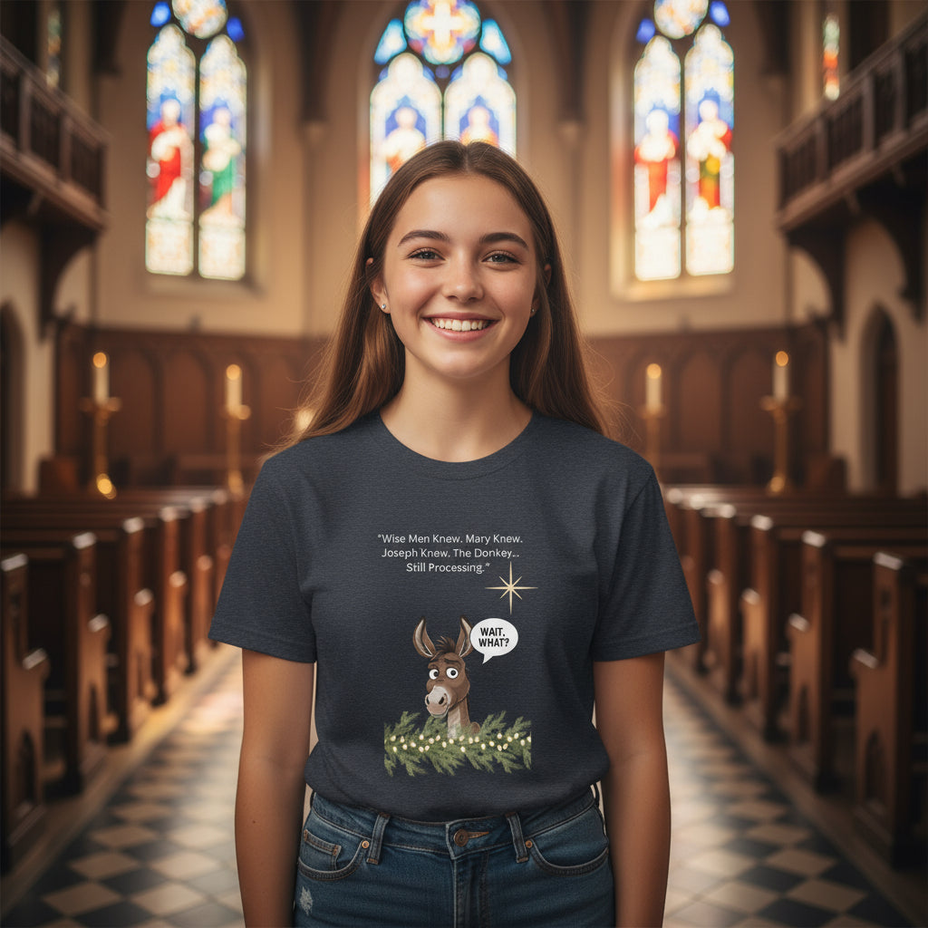 Festive Donkey Humor Tee - Unisex Jersey Short Sleeve Shirt