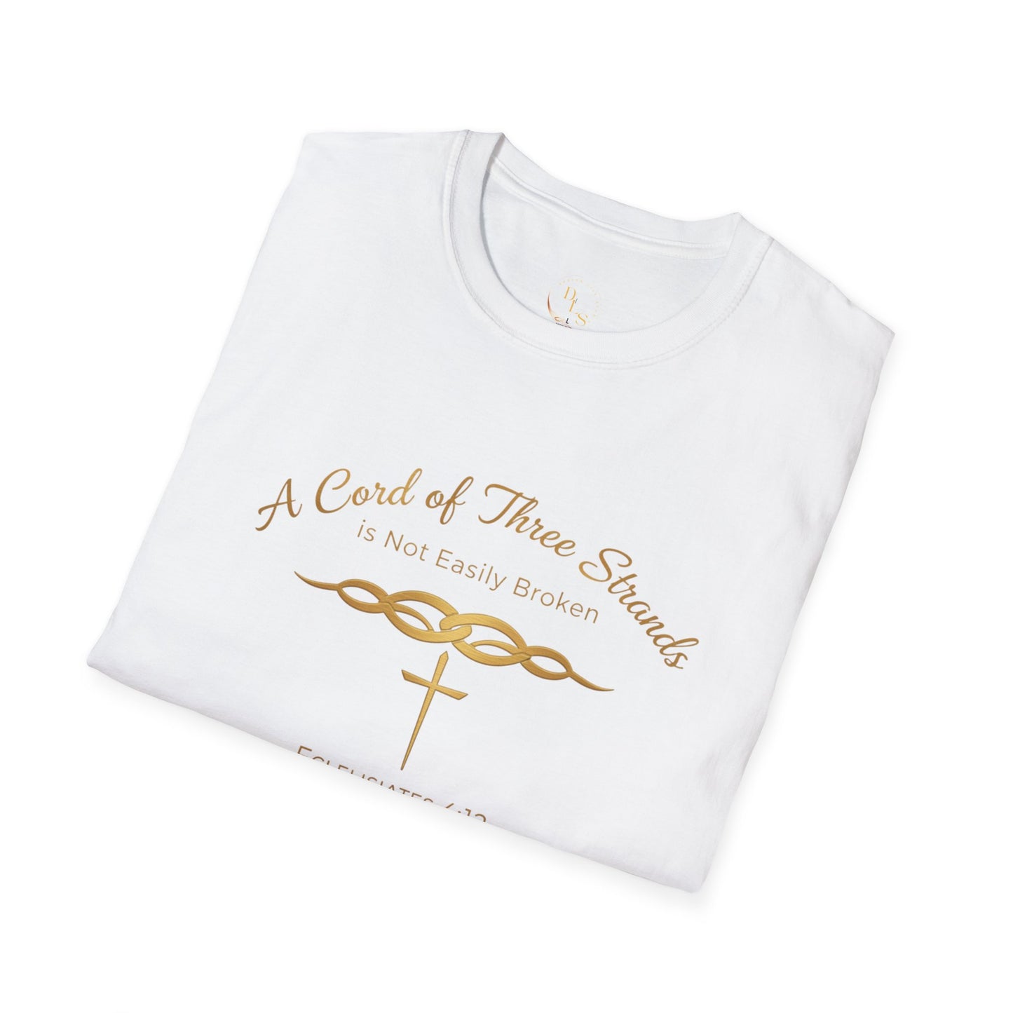 A Cord of Three Strands Christian T-Shirt — Ecclesiastes 4:12 Faith Tee