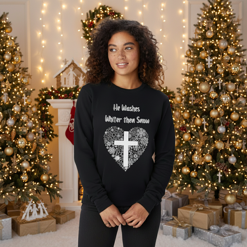 He washes Whiter, then Snow Crewneck Sweatshirt