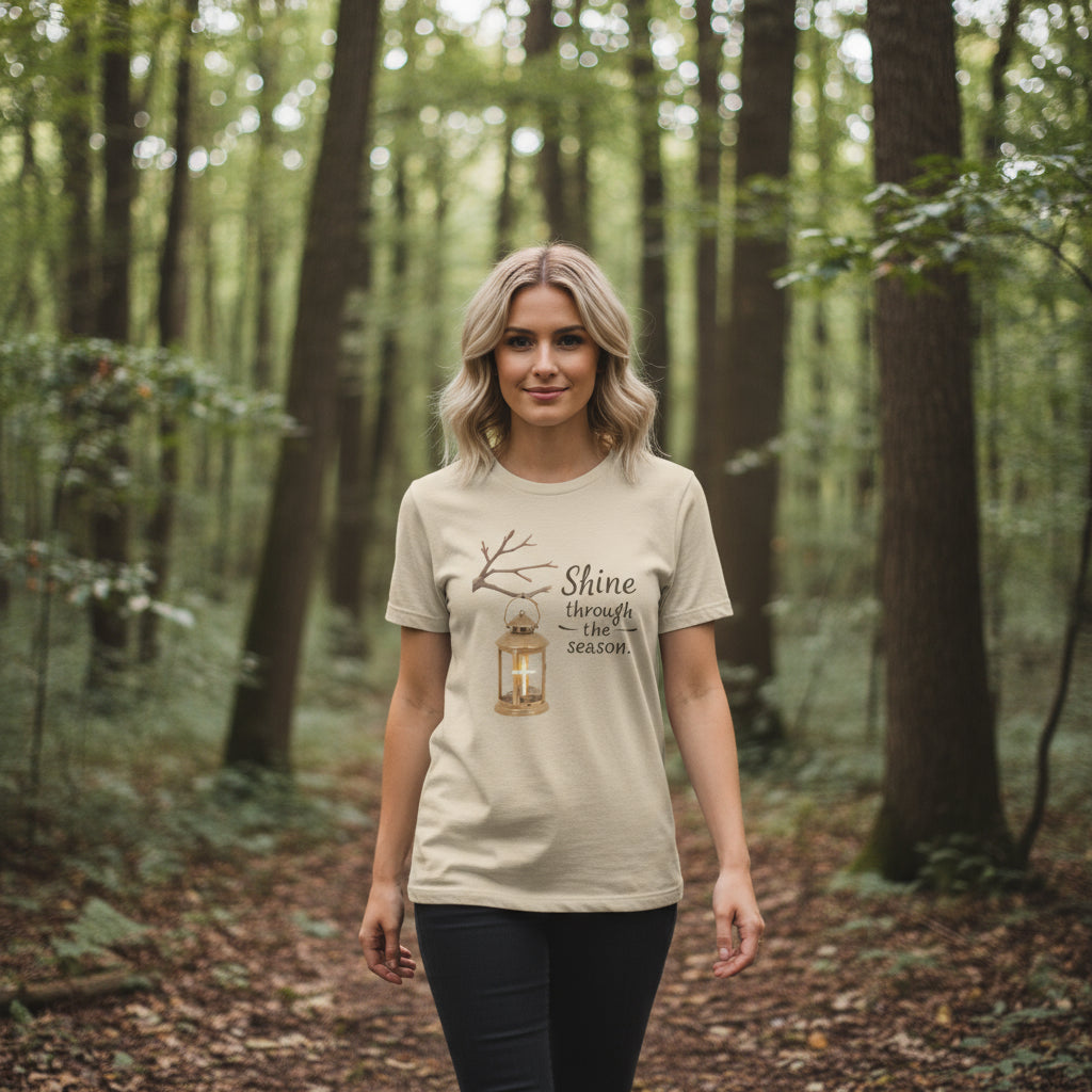 Shine through the seasons lantern cross shirt