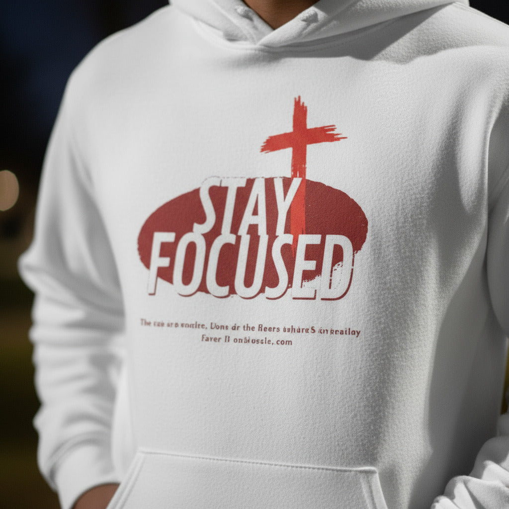 Stay Focused on Jesus T Shirt with BIble Verse