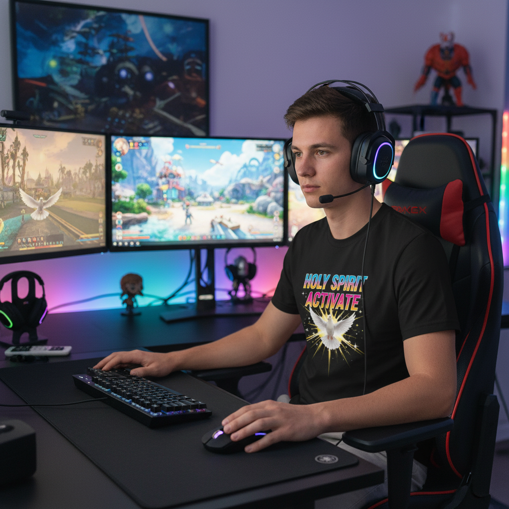 Holy Spirit Activate T-Shirt — Dove Graphic Christian Faith Tee