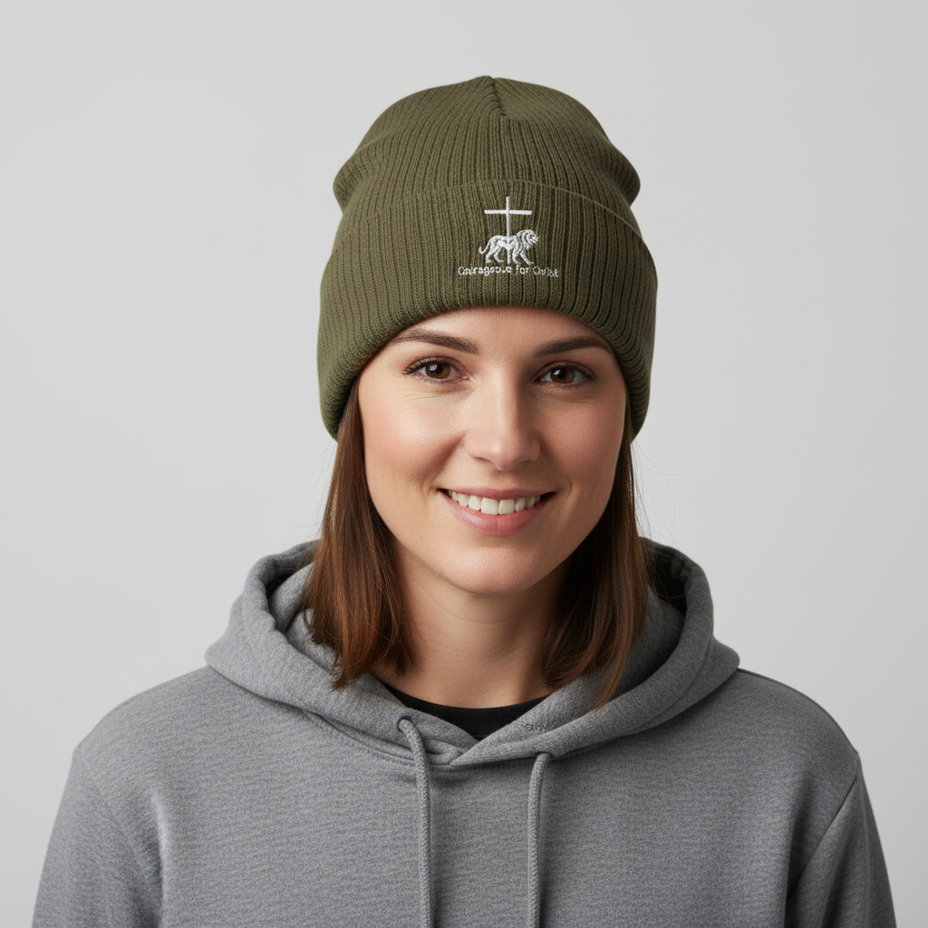 Cozy Embroidered Ribbed Knit Beanie, Warm Winter Hat, Casual Knit Cap, Perfect Gift for Him/Her, Fall Fashion Accessory