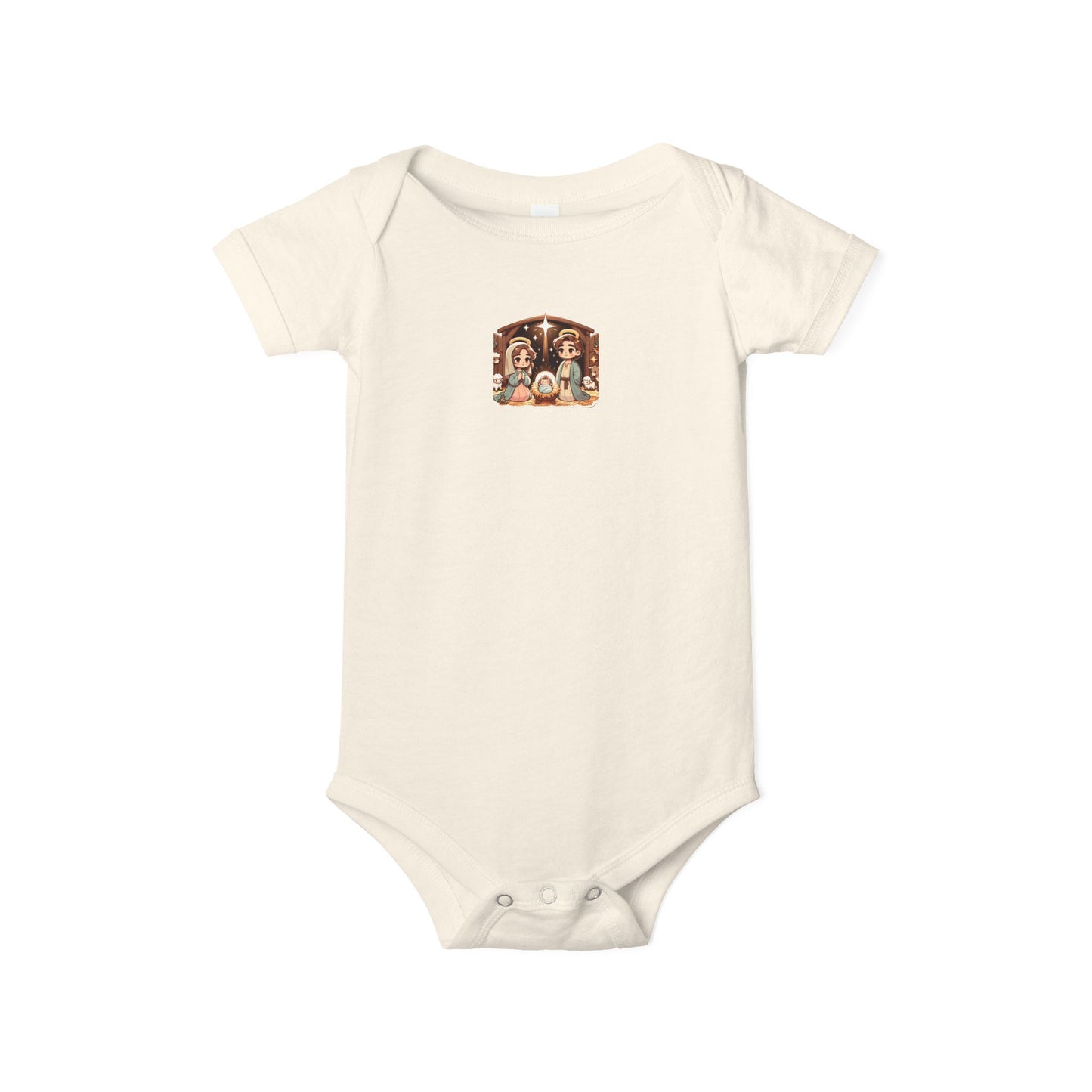 Infant Onesie with Nativity Scene – Baby Christmas Bodysuit