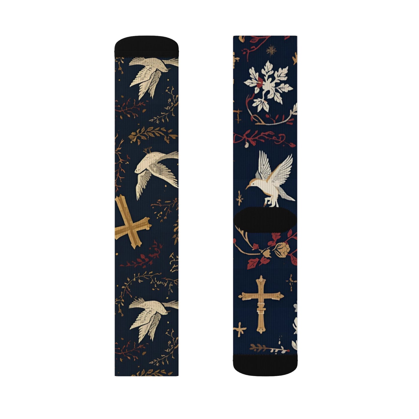 Bohemian Floral Sublimation Socks