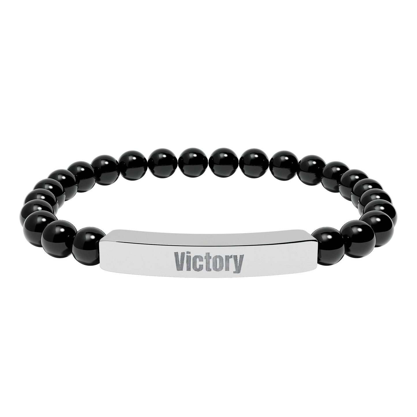 Personalized Natural Stone Bar Bracelet