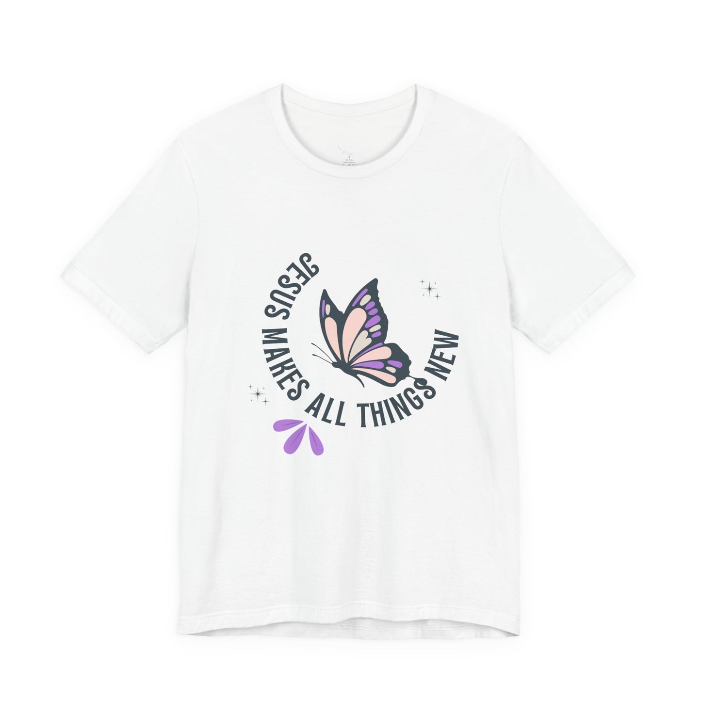 Butterfly Faith T-Shirt — "Jesus Makes All Things New" Christian Inspirational Tee
