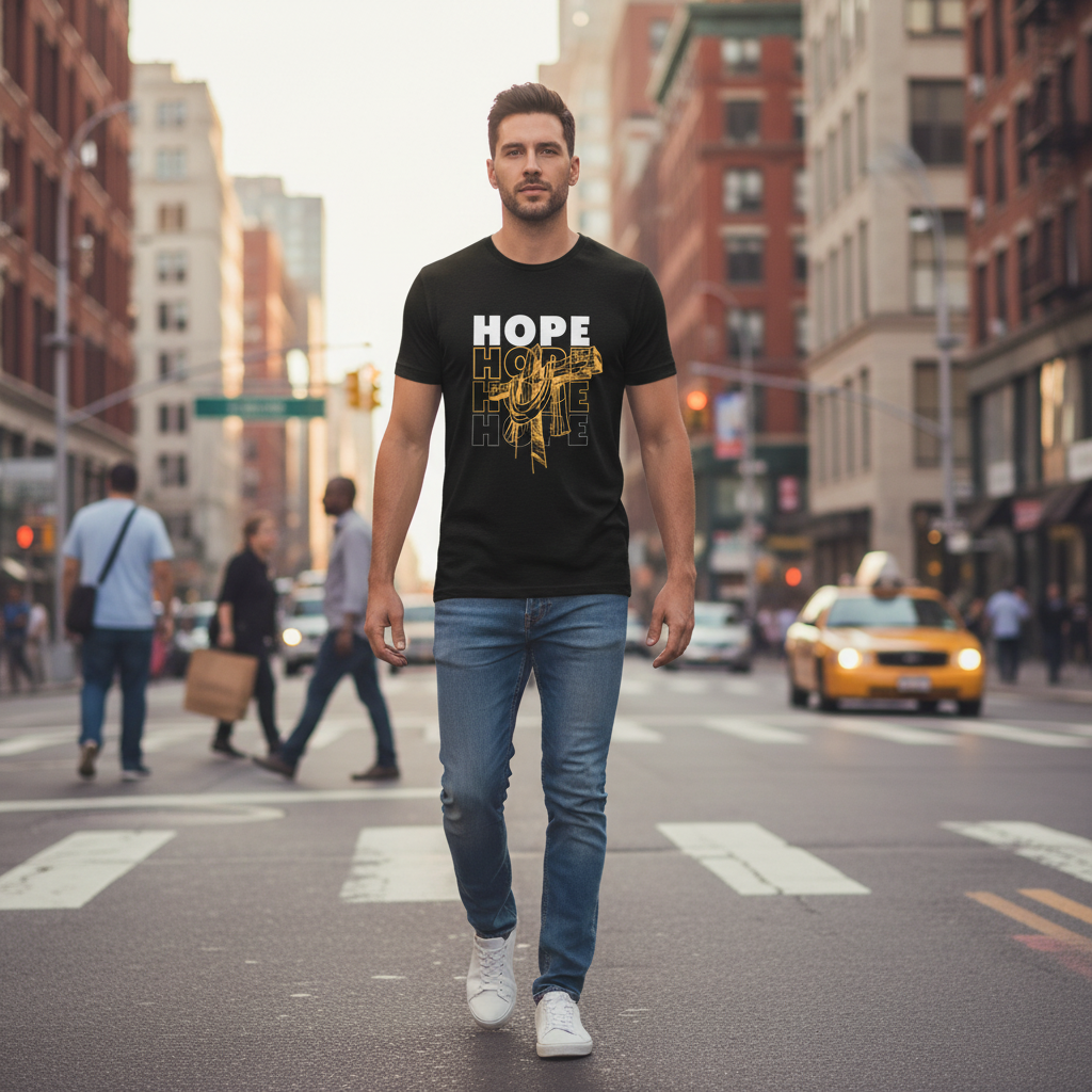 Hope Life T‑Shirt — Inspirational Cross Graphic Tee