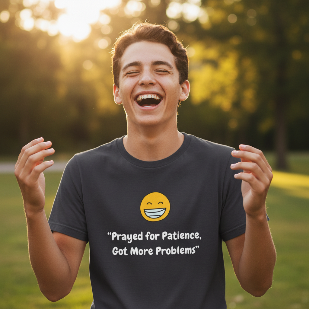 Prayed for patience got more problems- Short Sleeve Tee