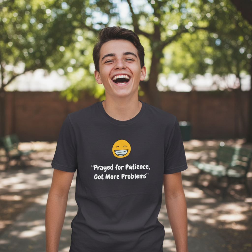 Prayed for patience got more problems- Short Sleeve Tee