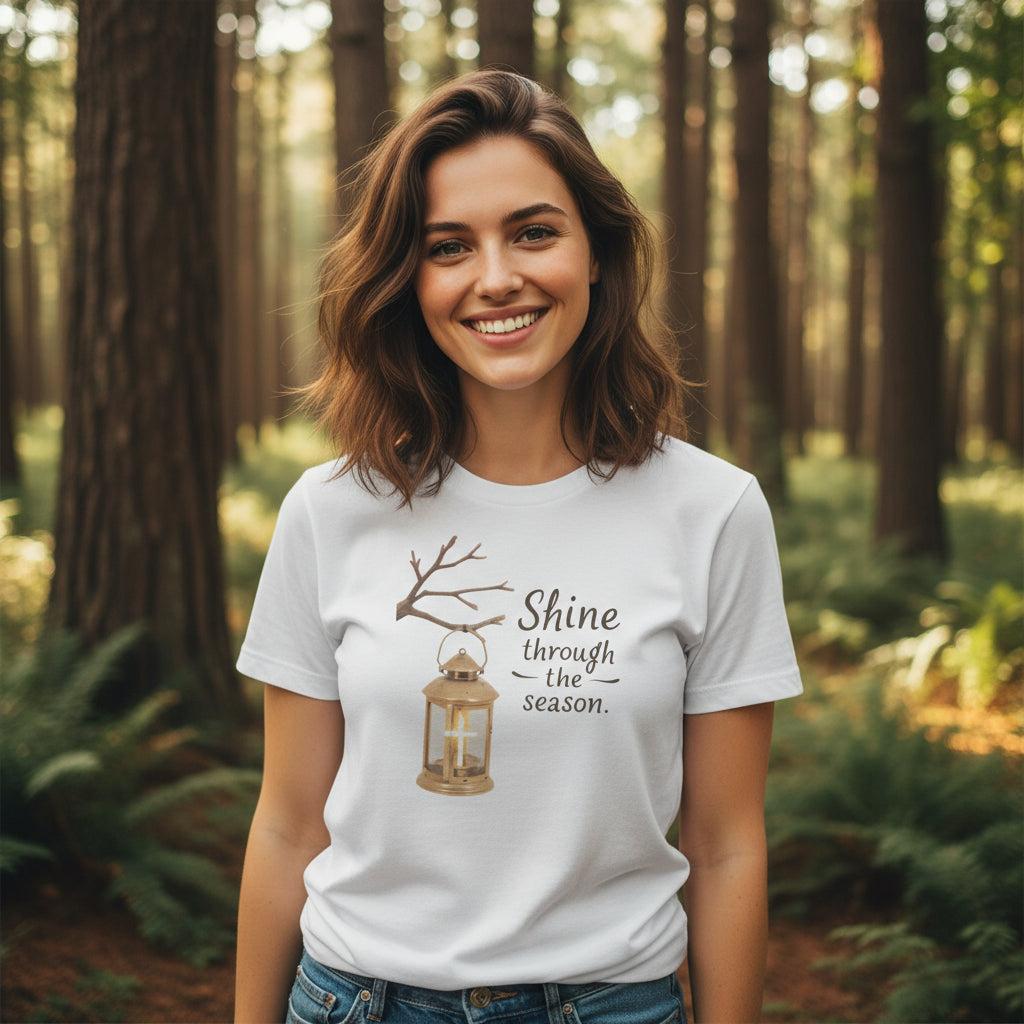 Shine through the seasons lantern cross shirt