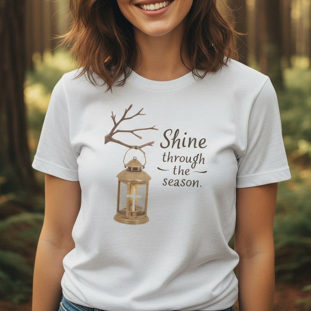 Shine through the seasons lantern cross shirt
