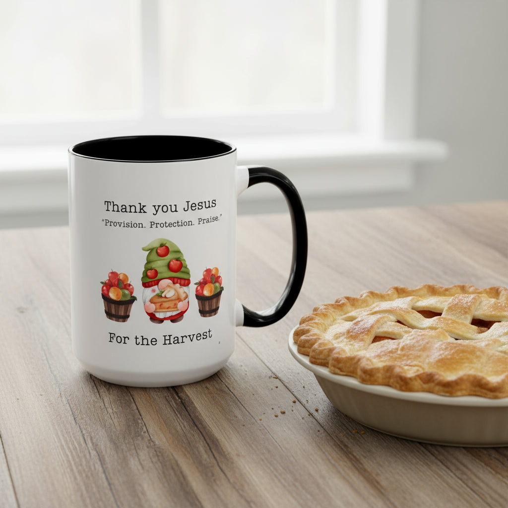 Thank You Jesus Harvest Coffee Mug - Inspirational Gift, Religious Mugs for Thanksgiving, Fall Decor, Kitchen Supplies, Christian Gifts
