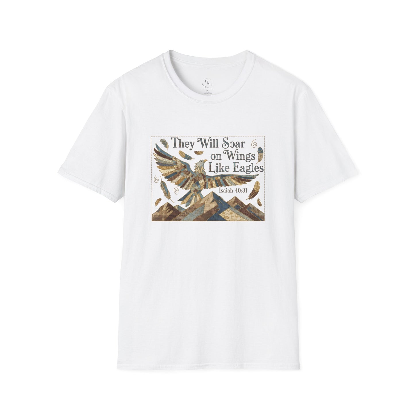 Eagles Wings T-Shirt — "They Will Soar on Wings Like Eagles" Isaiah 40:31 Christian Tee