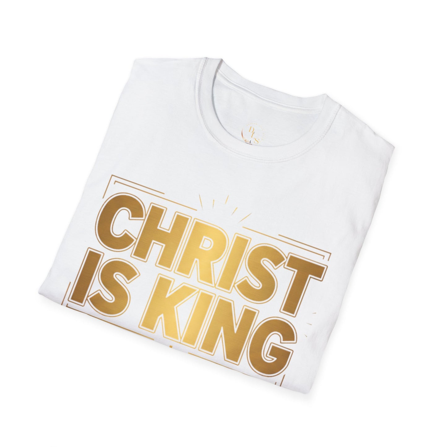 Christ Is King T-Shirt — Gold Foil Christian Faith Tee