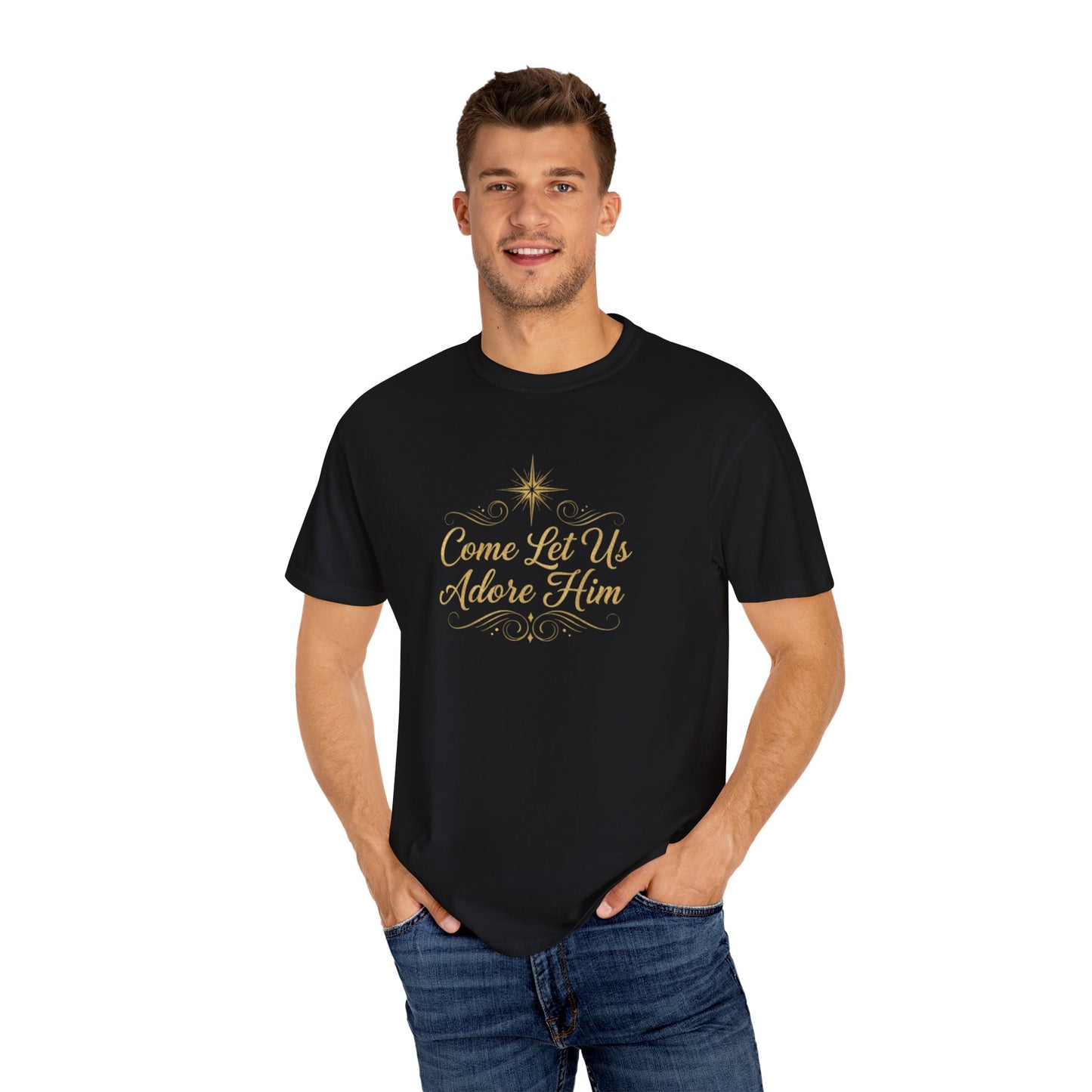 Holiday Inspirational T-Shirt: 'Come Let Us Adore Him'