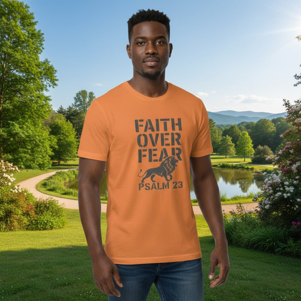 Faith Over Fear Short Sleeve Tee - Psalm 23