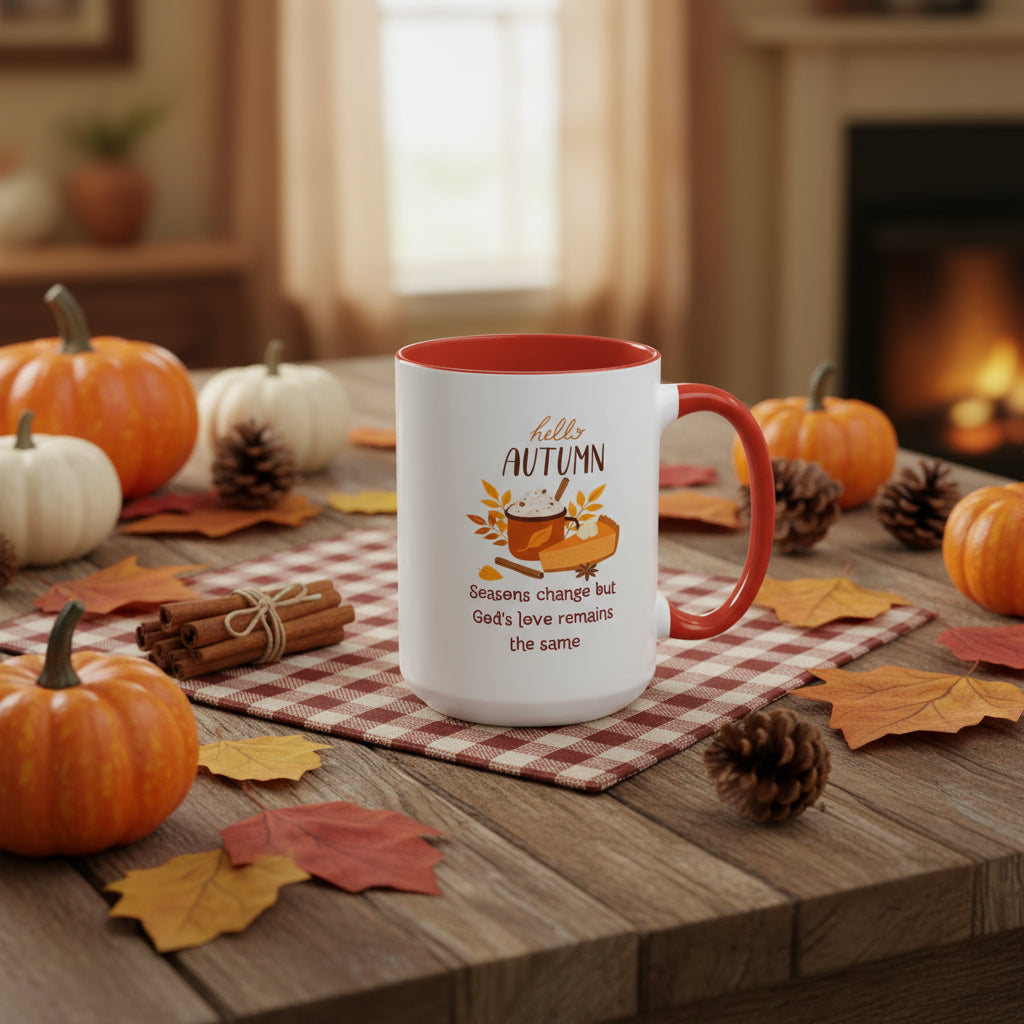 Autumn Accent Coffee Mug - Seasonal Warmth for Cozy Moments, Fall Decor, Gift for Friends, Coffee Lovers, Home and Kitchen