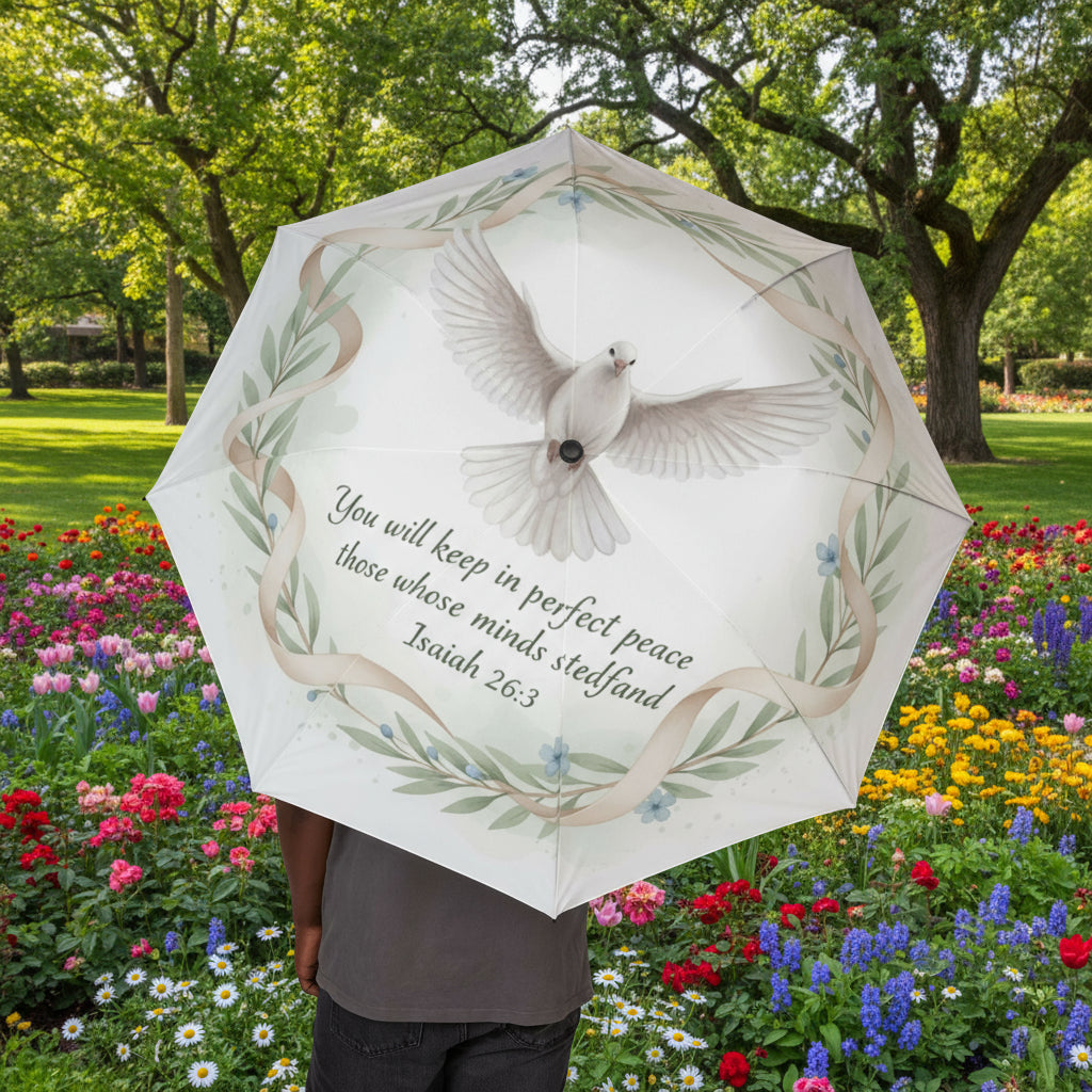 Peaceful Dove Isaugh 26:7 Umbrella