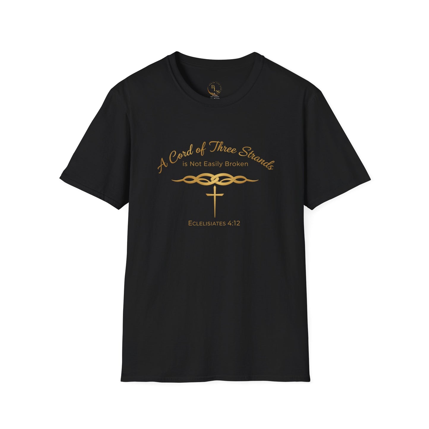 A Cord of Three Strands Christian T-Shirt — Ecclesiastes 4:12 Faith Tee