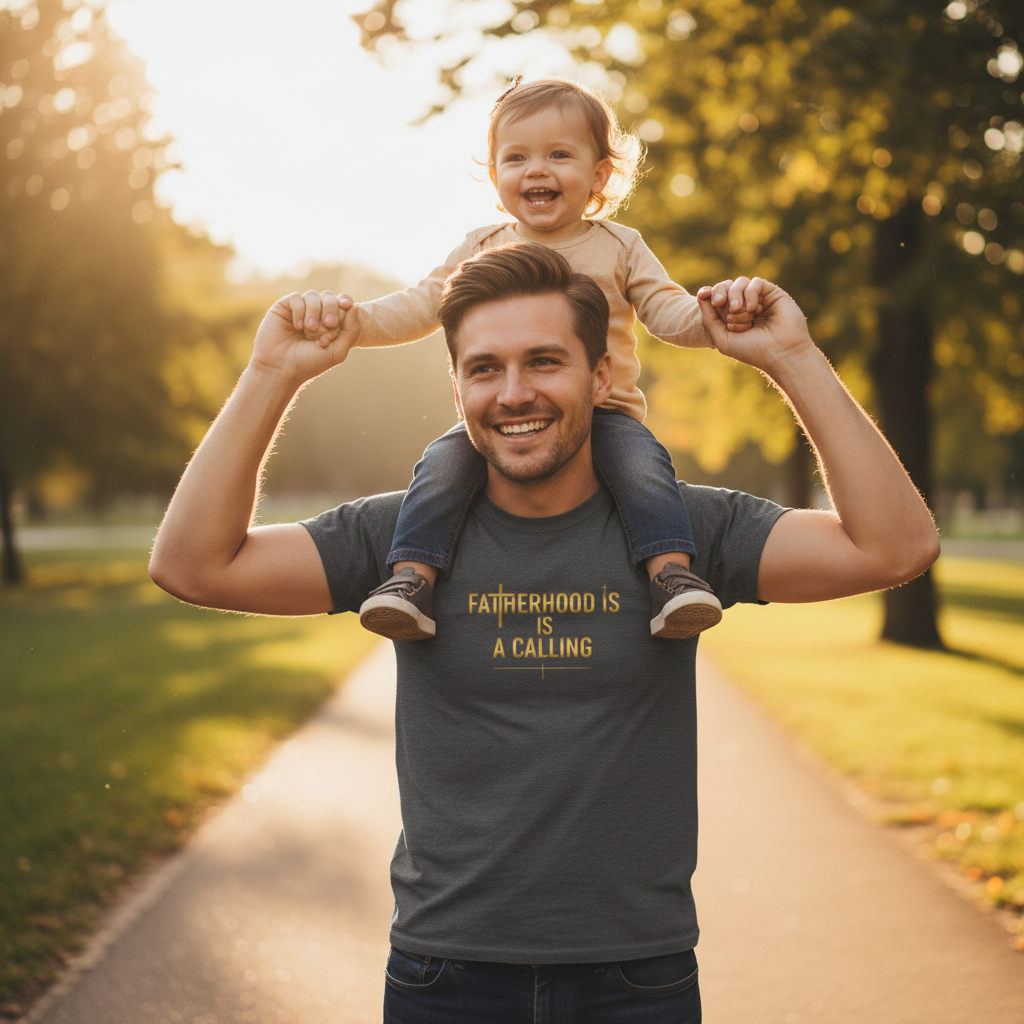 Fatherhood Is A Calling T-Shirt — Inspirational Dad Tee for Father’s Day