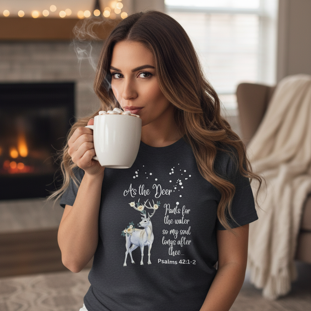 As the deer pants for water so my soul longs after you.  Jersey Short Sleeve Tee