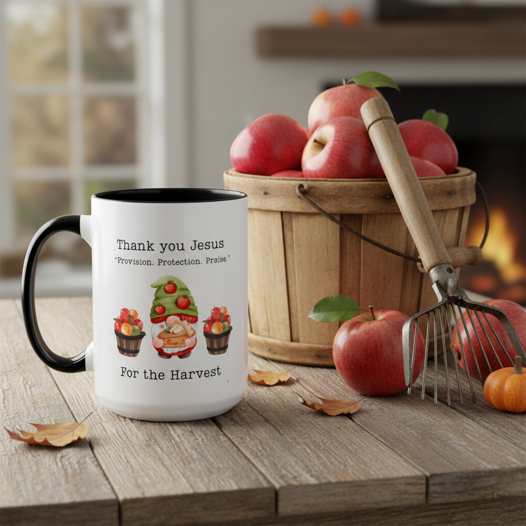 Thank You Jesus Harvest Coffee Mug - Inspirational Gift, Religious Mugs for Thanksgiving, Fall Decor, Kitchen Supplies, Christian Gifts