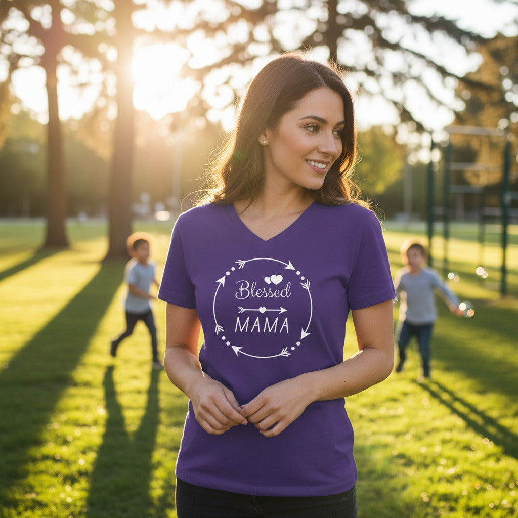 Unisex Jersey Short Sleeve V-Neck Tee