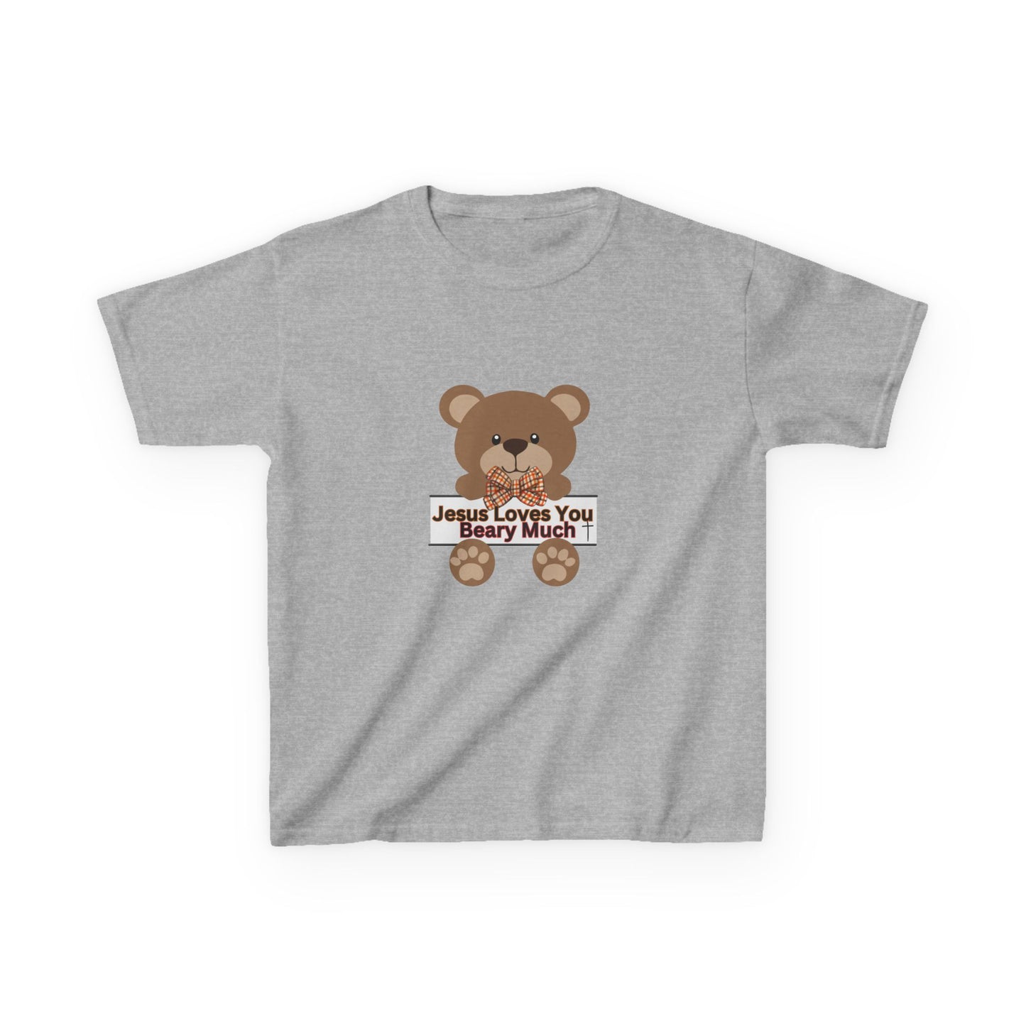 Jesus Loves Me Beary Much - Kids Heavy Cotton™ Tee
