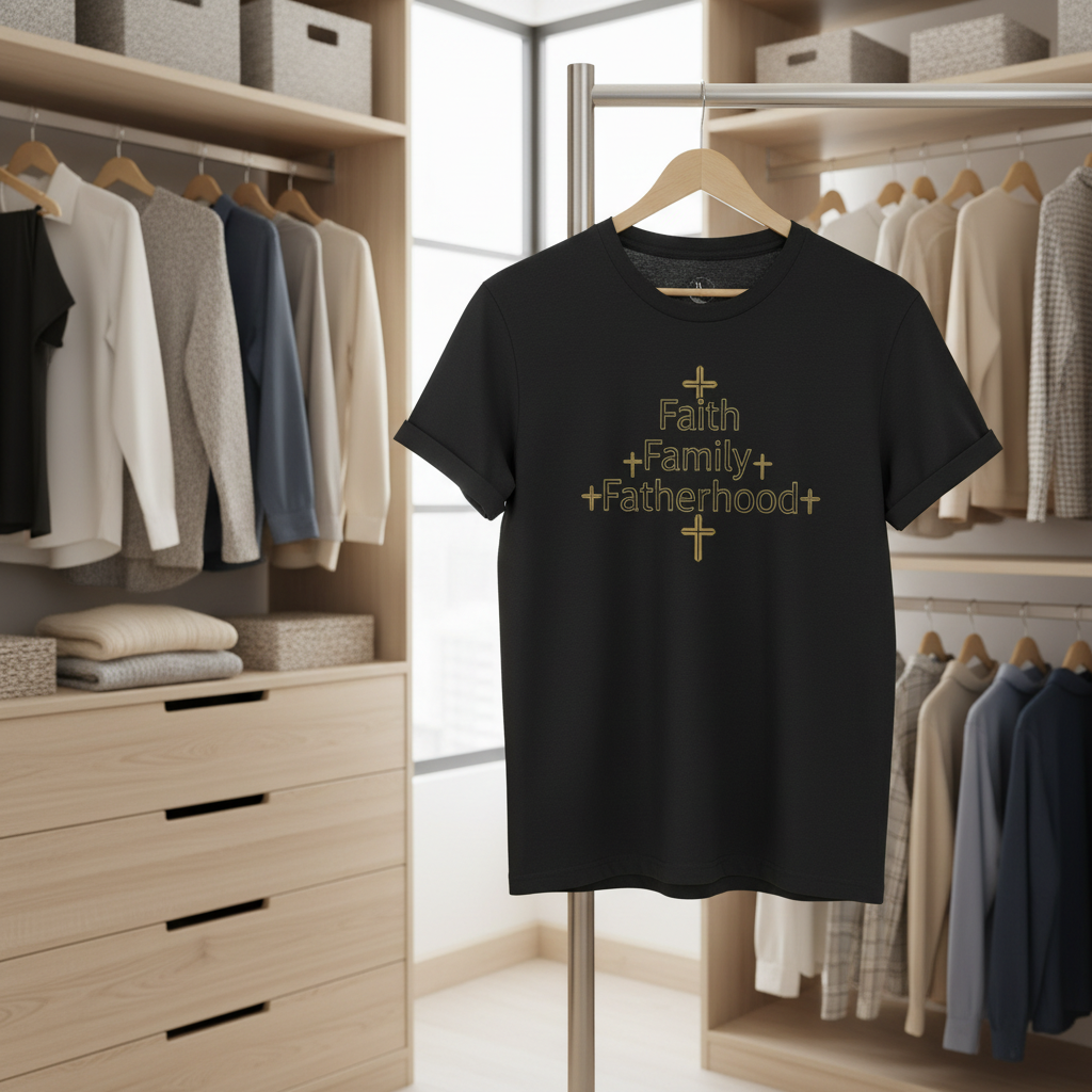 Faith, Family, Fatherhood Heavy Cotton Tee