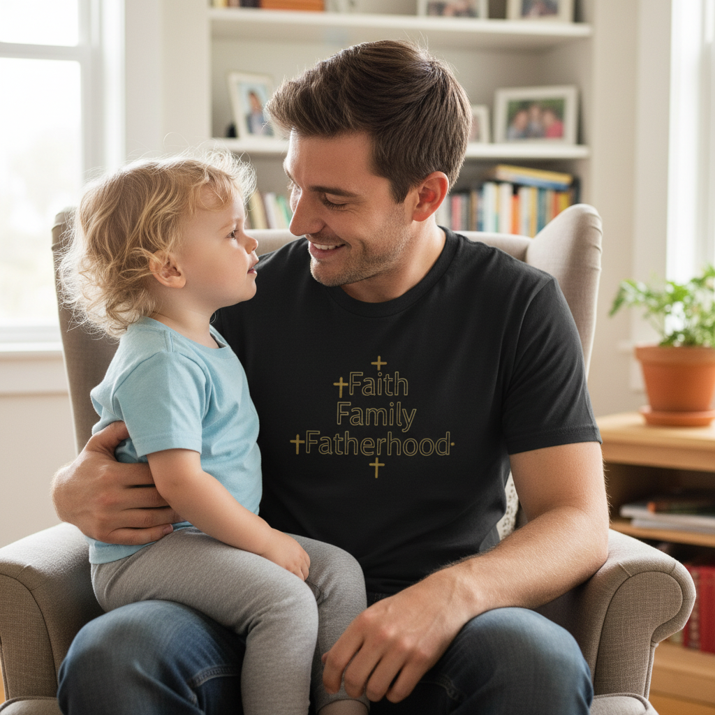 Faith, Family, Fatherhood Heavy Cotton Tee