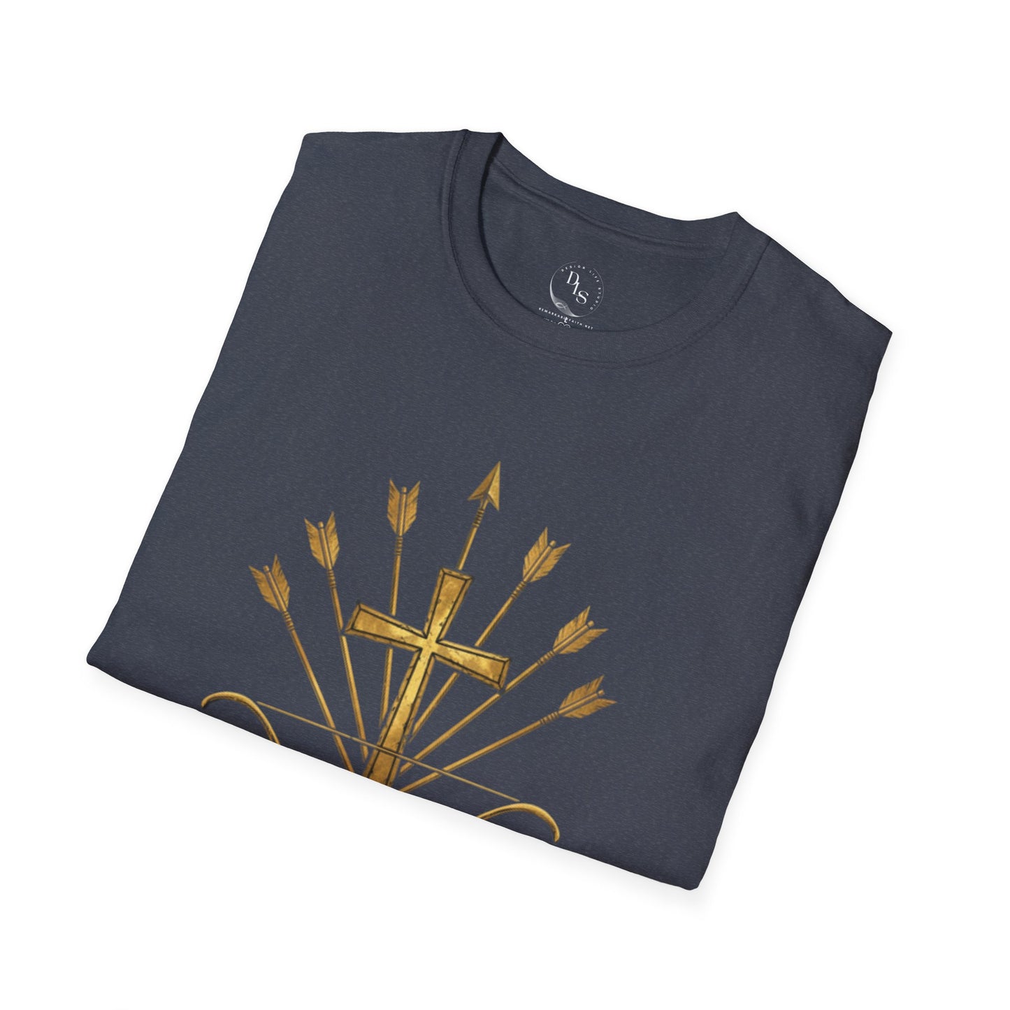 Christian T-Shirt — Blessed & Raising Arrows Cross Graphic