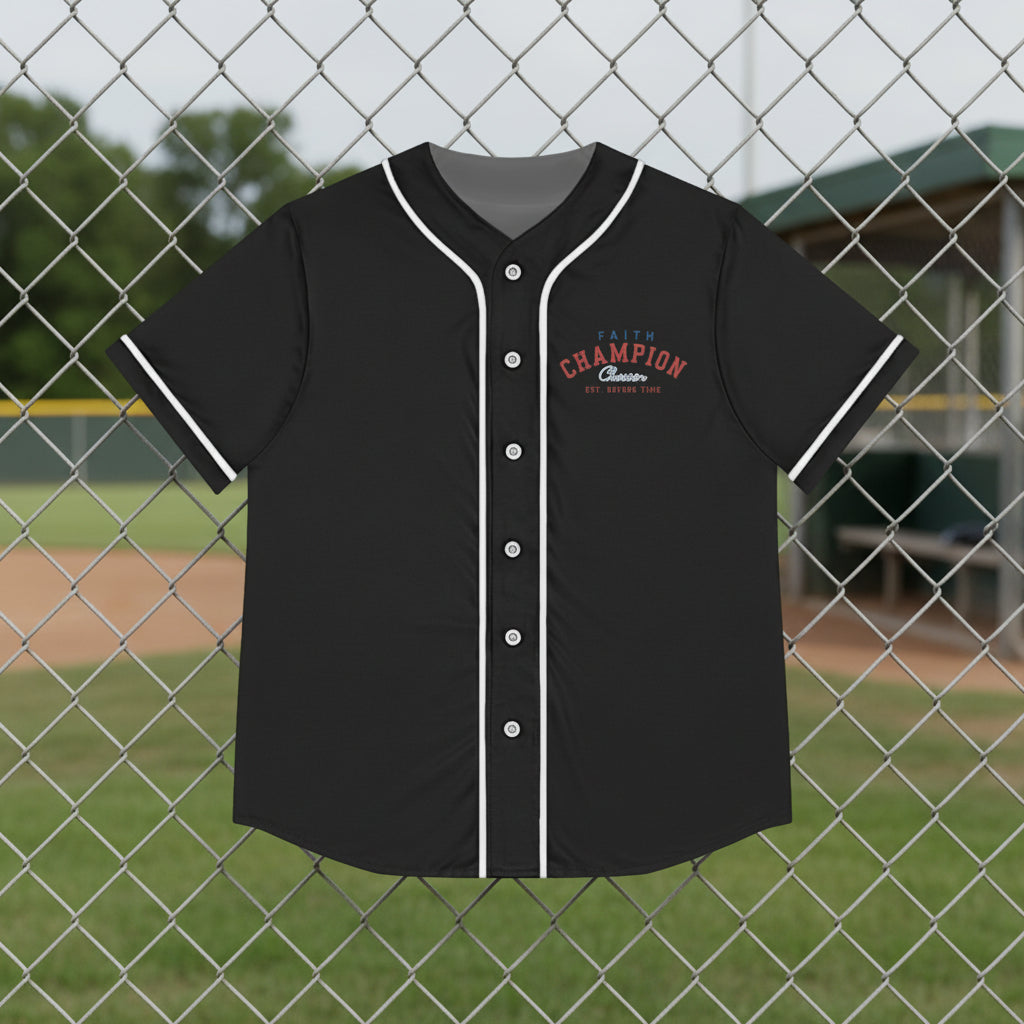 Team Jesus.  Champion of Faith . Faith-Inspired Women's Baseball Jersey - Team Jesus 2025