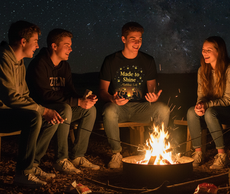 Made to Shine Tee — Inspirational Floral Graphic T-Shirt