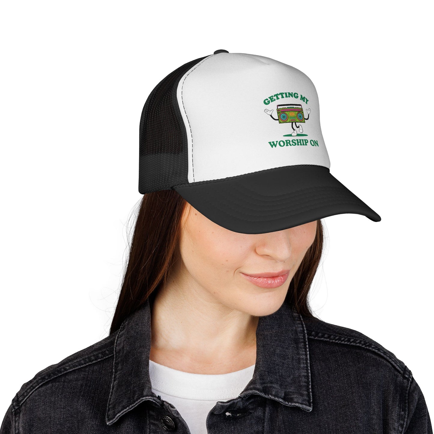 Getting my Worship on Hat - Retro Worship Trucker Cap - Getting My Worship On