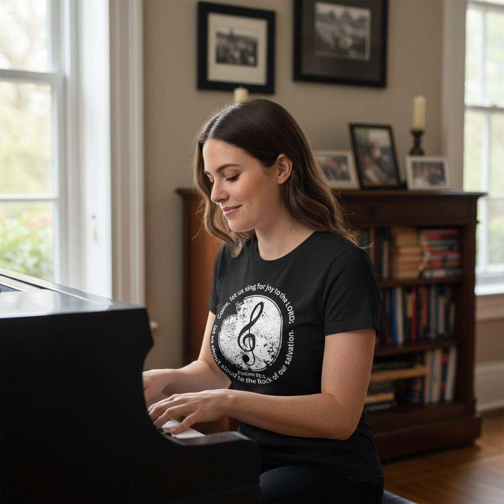 Psalm 95:1 Sing for the joy of our salvation t shirt