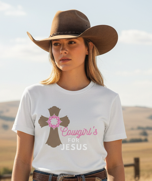 Cowgirl's Faith Unisex Short Sleeve Tee | Graphic Tee, Religious Shirt, Country Style, Gift for Cowgirls, Cute Summer Top