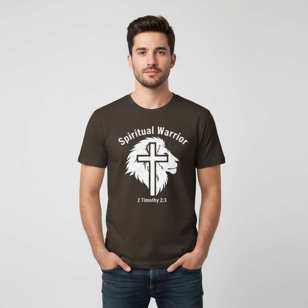 Spiritual Warrior Lion T Shirt Short Sleeve Tee