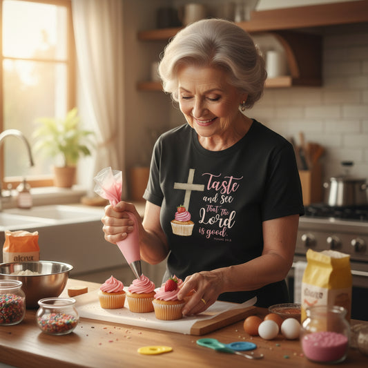Taste and See that the Lord is Good Cupcake t shirt