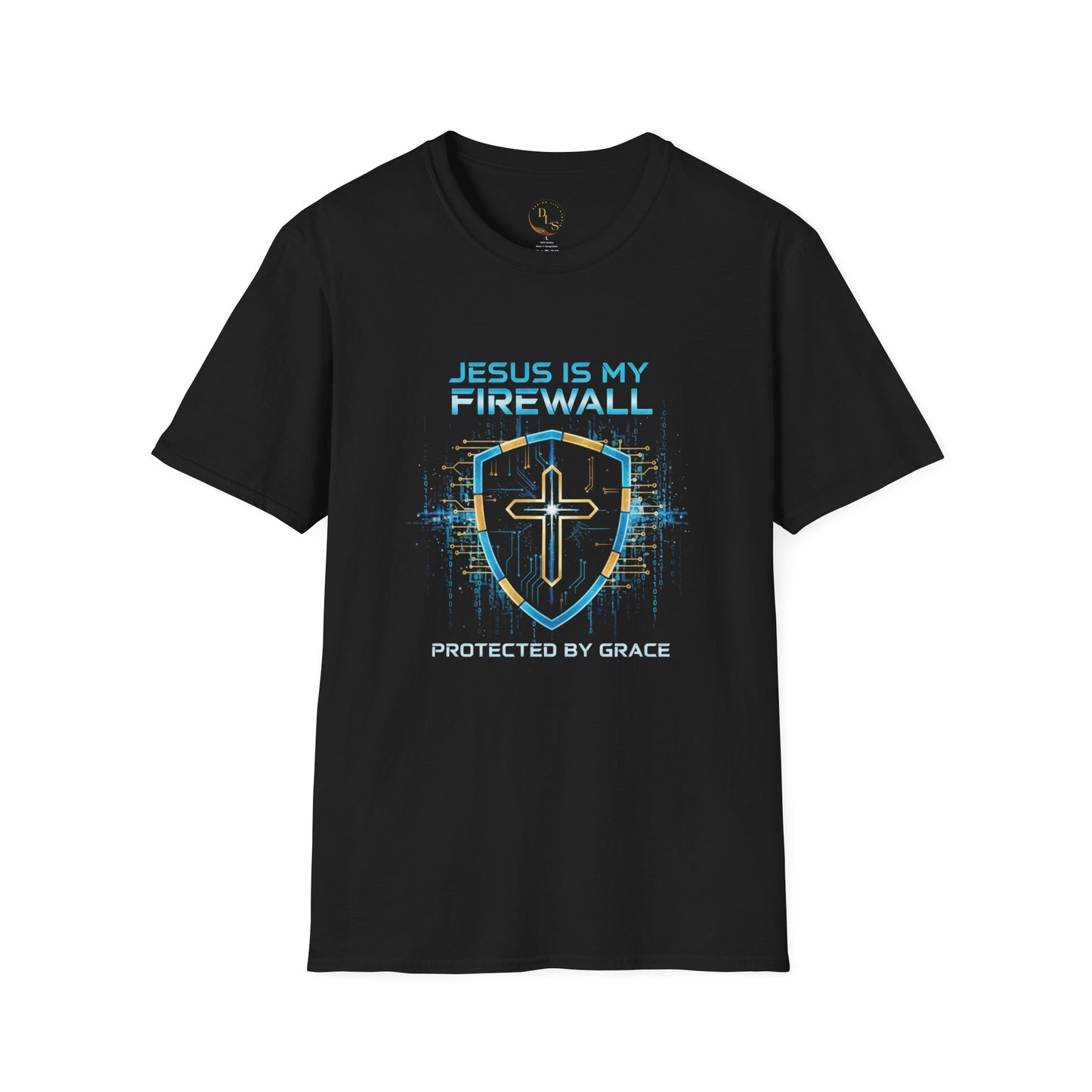 Jesus Is My Firewall T-Shirt | Christian Shield Cross Design