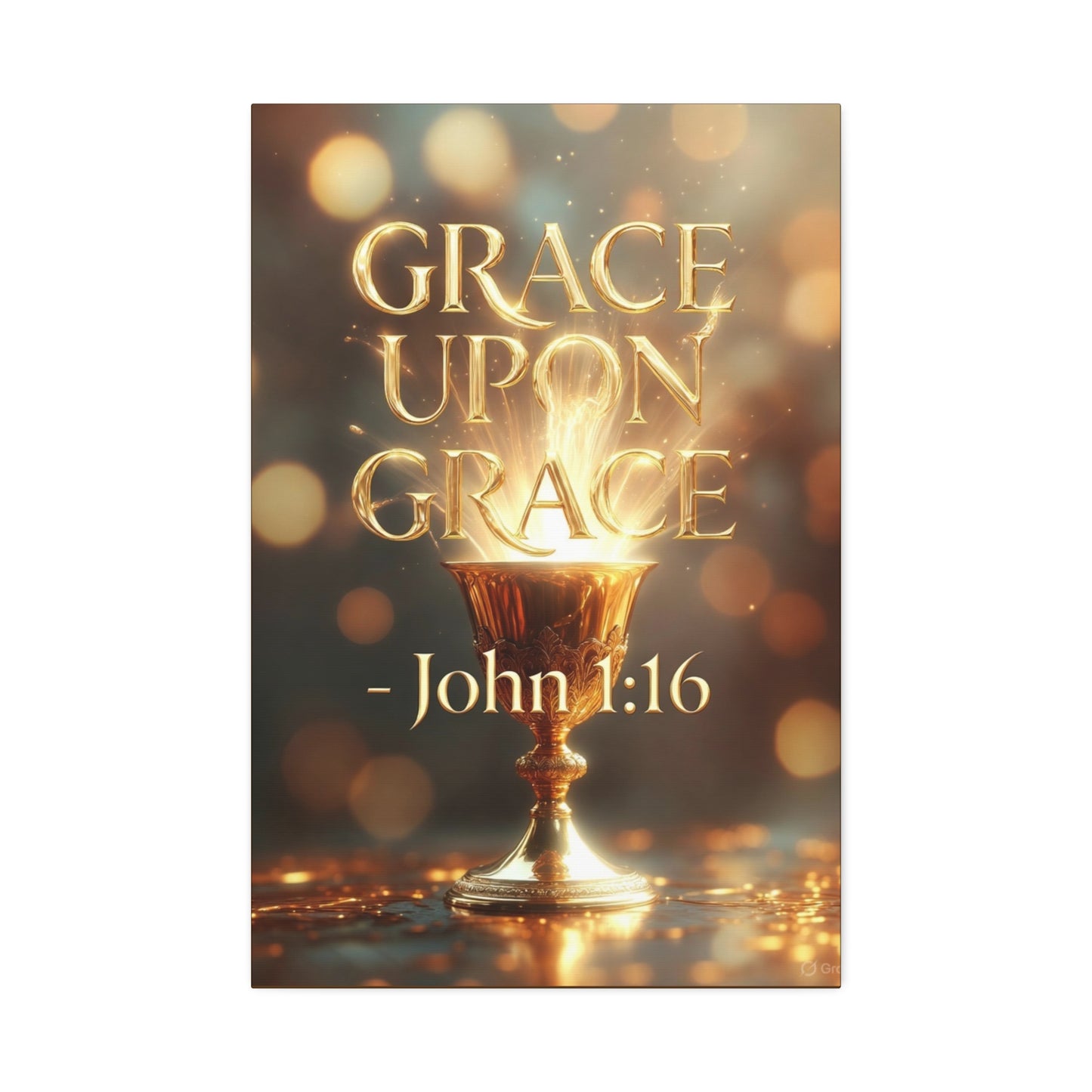 "Upon Grace" John 1:16 Canvas Wall Art
