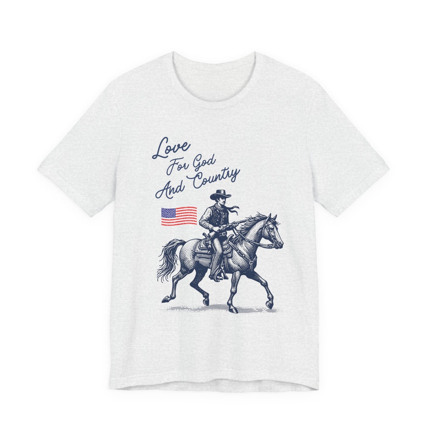 Love for God and Country -  Jersey Short Sleeve Tee
