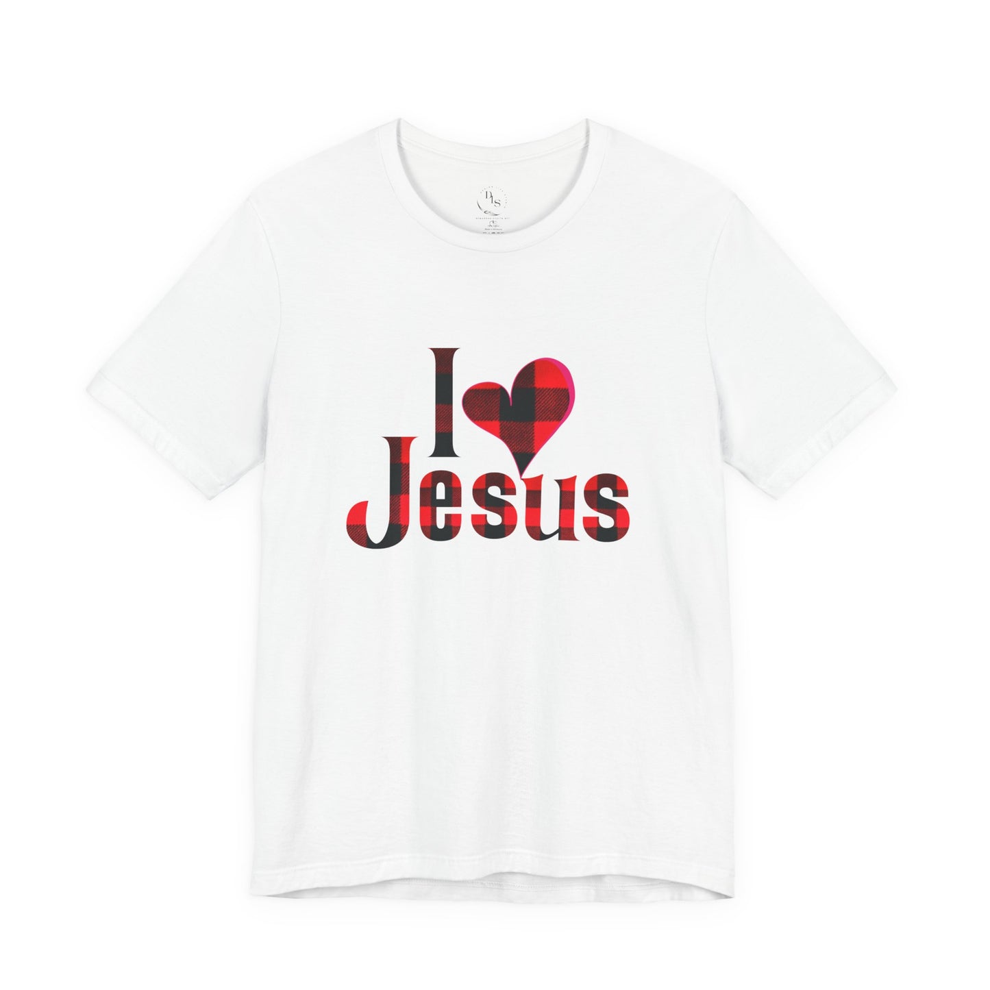 I LOVE Jesus - Jersey Short Sleeve Tee