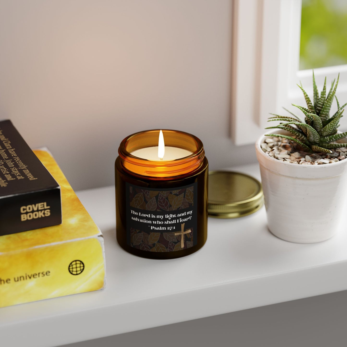Faith-Inspired Scented Candles, Relaxation, Home Decor, Gifts for Friends, Self-Care, Psalms Verse, Spiritual Gifts