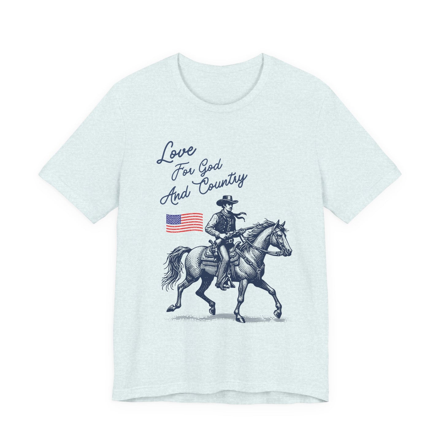 Love for God and Country -  Jersey Short Sleeve Tee