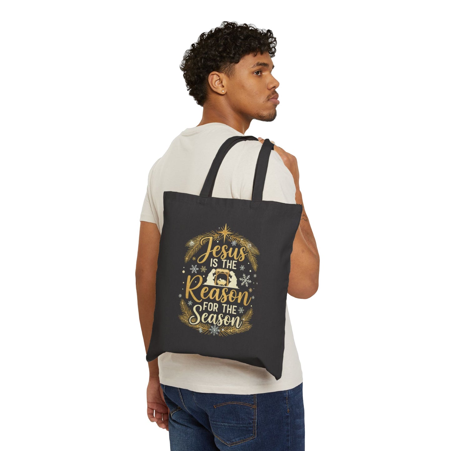 Jesus Reason for the Season Cotton Canvas Tote Bag