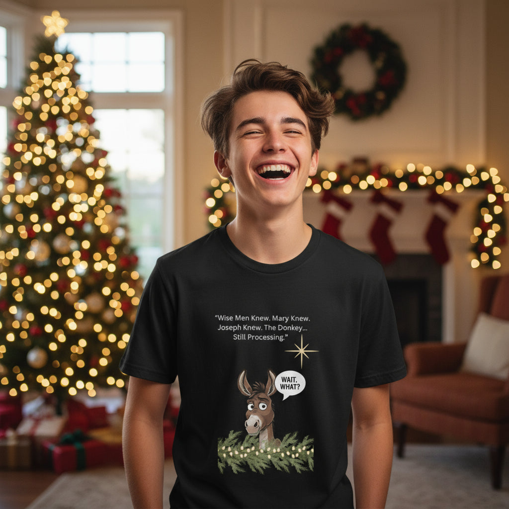 Festive Donkey Humor Tee - Unisex Jersey Short Sleeve Shirt