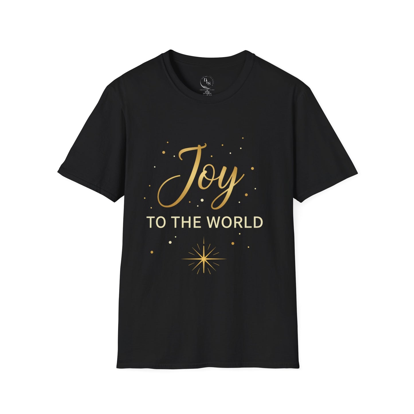 Joy to the World Christmas T‑Shirt — Festive Gold Holiday Tee